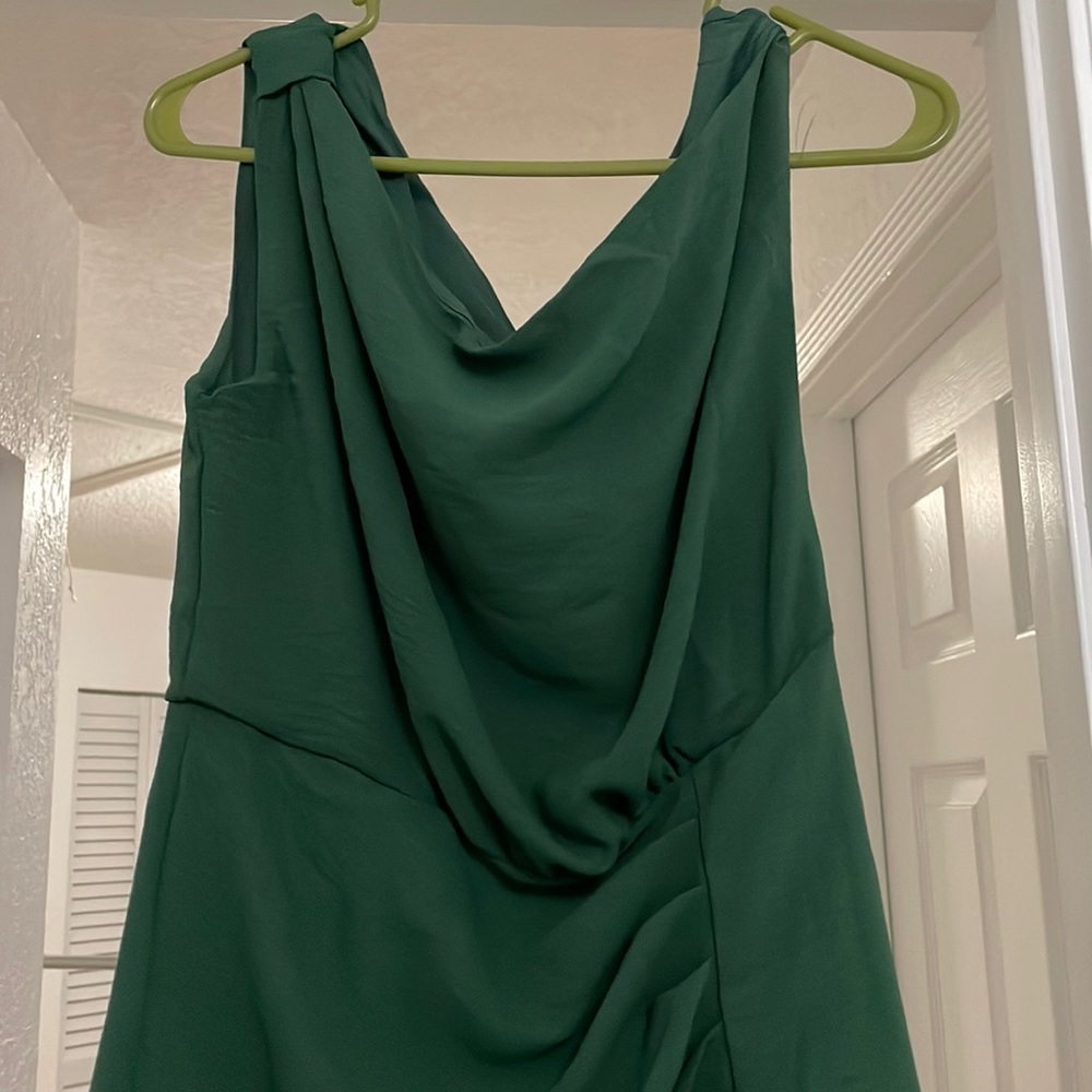 Green sleeveless gown